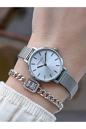 ساعت مچی طوسی زنانه 36-40 میلی متر Ferrucci - کد 888504906