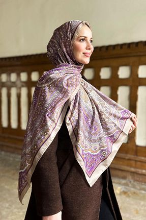 شال رنگی زنانه پلی ساتن Sultan - کد 888512363