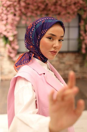 روسری نارنجی پنبه ای Silk Home - کد 888520700