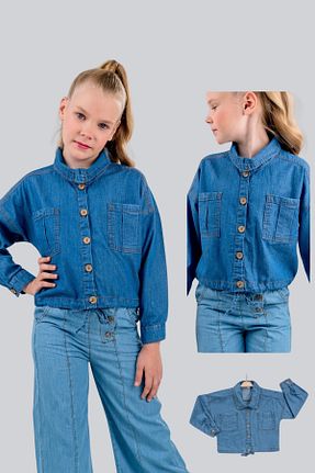 پیراهن آبی بچه گانه رگولار GİYİCEM TEKSTİL - کد 888859526