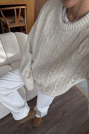 پلیور نباتی زنانه Saç Örgü Bengi Clothing - کد 888524879