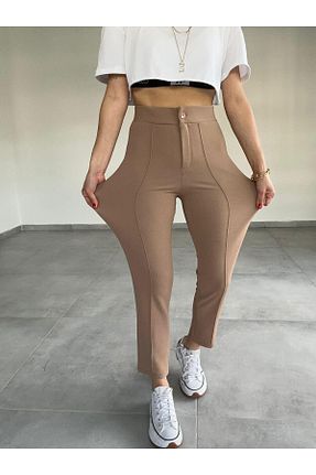 شلوار قهوه ای زنانه پارچه Paw Garage - کد 888551310
