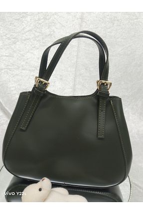 کیف دوشی خاکی زنانه چرم مصنوعی Elegant - کد 888552207