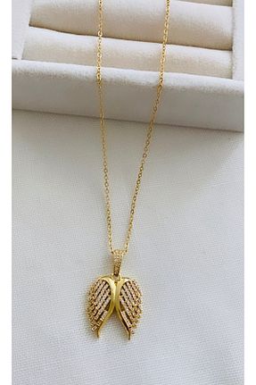 گردنبند استیل ( فولاد ) زرد زنانه استیل (فولاد) VNS Accessories - کد 888558936