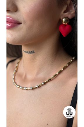گردنبند استیل ( فولاد ) طلائی زنانه استیل (فولاد) db DİLEK BAŞ TASARIM - کد 888568190