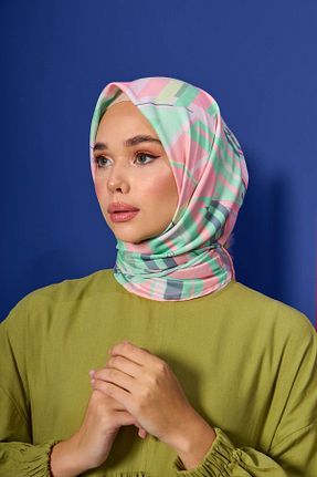 روسری سبز پنبه پلی استر İpekhan - کد 850305186
