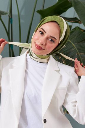 روسری سبز پنبه پلی استر İpekhan - کد 681107499