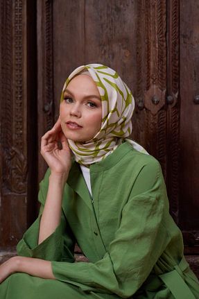 روسری سبز پنبه پلی استر İpekhan - کد 850310479