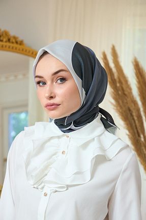 روسری طوسی پنبه پلی استر İpekhan - کد 832757956