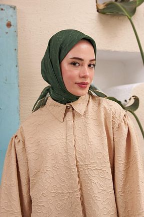روسری سبز پنبه پلی استر İpekhan - کد 681107324