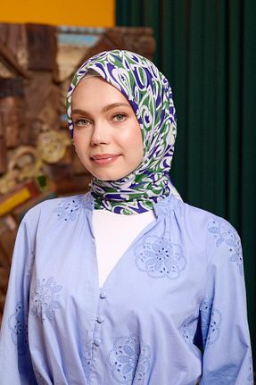 روسری سبز پنبه پلی استر İpekhan - کد 850312277