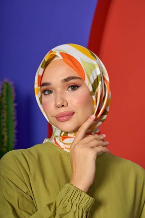 روسری رنگی پنبه پلی استر İpekhan - کد 850311528