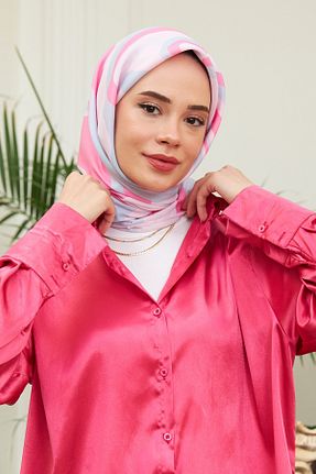 روسری آبی پنبه ای İpekhan - کد 446805031