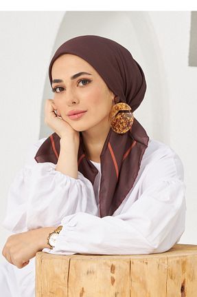 روسری سرمه ای پنبه پلی استر İpekhan - کد 446616708
