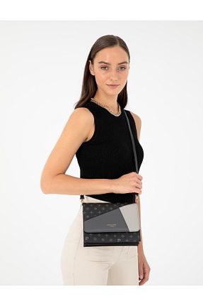 کیف دوشی مشکی زنانه چرم مصنوعی Pierre Cardin - کد 863674655