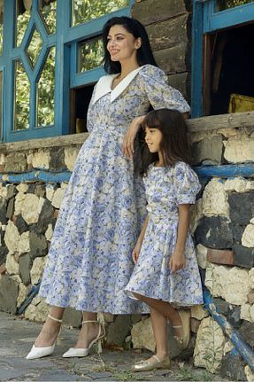 لباس آبی زنانه بافتنی KÜÇÜĞÜM BUTİK - کد 758743092