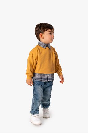 ست نوزادی نارنجی بچه گانه پنبه ای Jikko Baby - کد 886760349