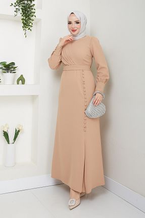 لباس حجاب بژ زنانه رگولار akabe - کد 886735024