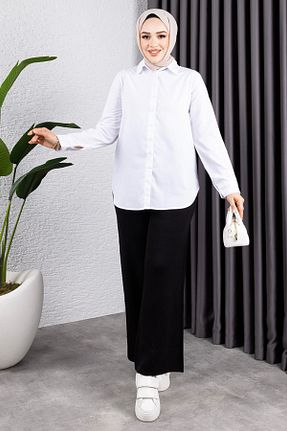 شلوار گرمکن حجاب مشکی زنانه رگولار AYMONY - کد 886776909
