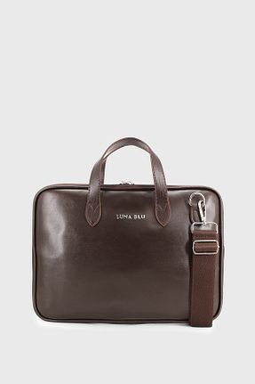 کیف لپ تاپ و مدارک قهوه ای زنانه چرم مصنوعی LUNABLU - کد 886746941