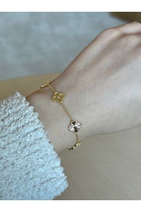 دستبند جواهر طلائی زنانه زیرکن Ephyra - کد 886741677