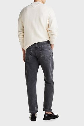 شلوار جین طوسی مردانه پاچه تنگ Tommy Hilfiger - کد 886753210