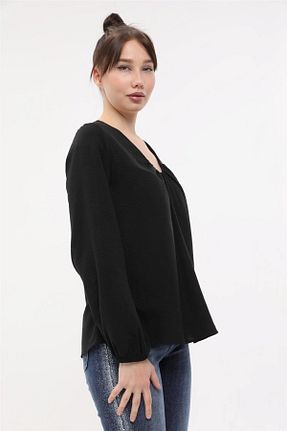 بلوز مشکی زنانه ساده Home Store - کد 666766073
