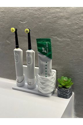 جای مسواک سفید پلاستیک 3D DESİNG MARKET - کد 886833357