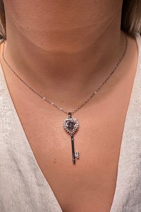 گردنبند استیل ( فولاد ) طوسی زنانه استیل (فولاد) The Simu - کد 880120241