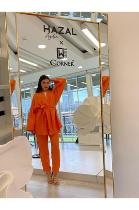 لباس نارنجی زنانه بافتنی White Corner - کد 886767925