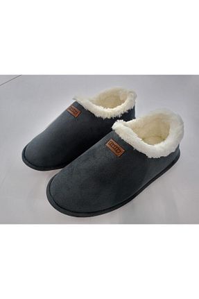 پاندوف طوسی مردانه مخملی fluffy - کد 854147800