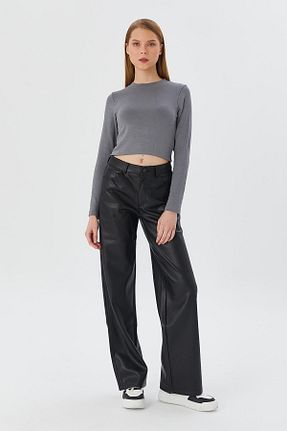 بلوز طوسی زنانه ساده Shopping Shop - کد 886801975