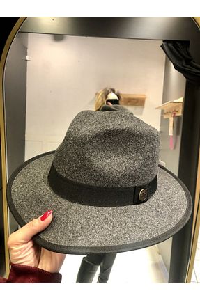 کلاه طوسی زنانه نمد Gözde Tasarım Butik - کد 782105709