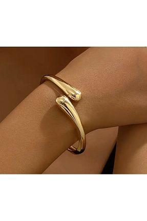 دستبند استیل (فولاد) طلائی زنانه استیل (فولاد) Lala - کد 886777243