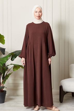 لباس حجاب قهوه ای زنانه رگولار fistan - کد 886879510