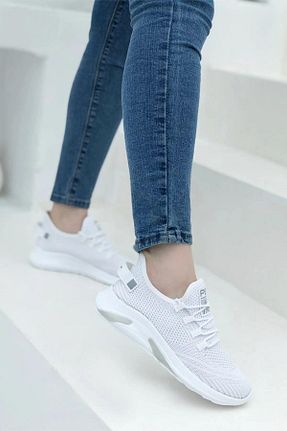 کفش اسنیکر سفید زنانه بند دار PASOMİA - کد 838182975