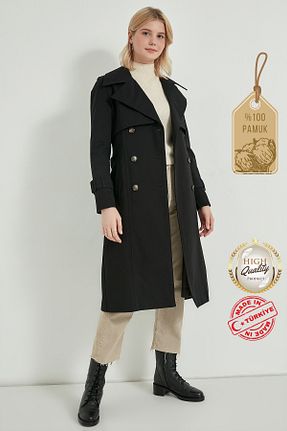 ترنچکت مشکی زنانه %100 پنبه PASTELASTORE - کد 51321295