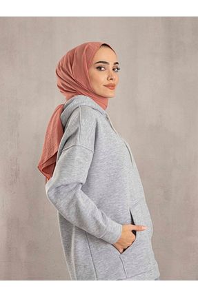 سوئیشرت حجاب طوسی زنانه پنبه ای Boi - کد 886886791