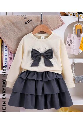 ست بالاتنه و پائین تنه مشکی بچه گانه بافت vera kids - کد 886893579