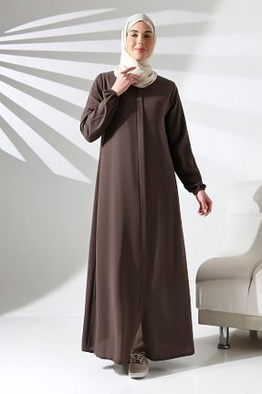 کلاه و ابایا قهوه ای زنانه پنبه پلی استر ihvanonline - کد 884374218