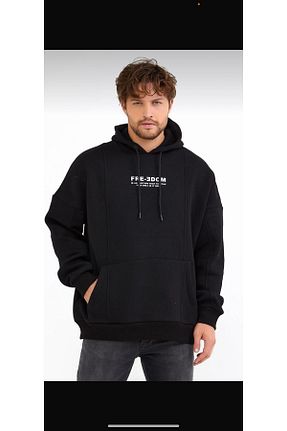 سوئیشرت مشکی زنانه چاپی MODA - کد 886993369