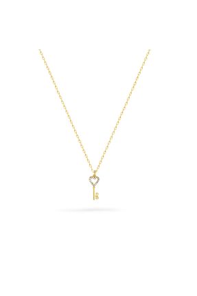 گردنبند نقره زرد زنانه 925 عیار Silveranka - کد 886994505