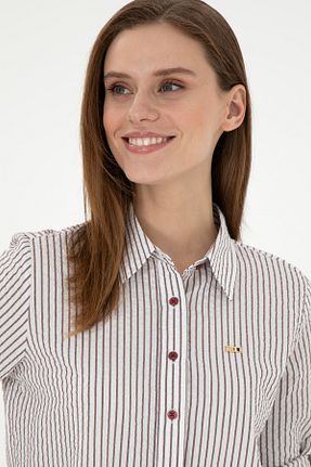 پیراهن زرشکی زنانه رگولار U.S. Polo Assn. - کد 886996747