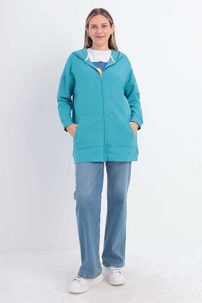 رویه حجاب فیروزه ای زنانه پنبه ای ALLDAY - کد 887039725