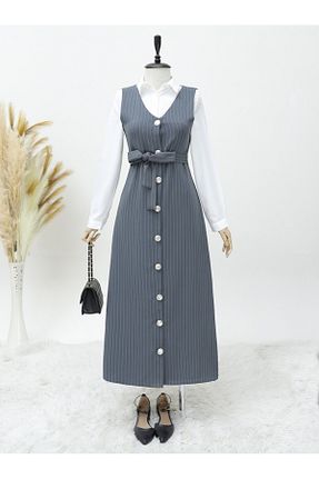 لباس حجاب طوسی زنانه رگولار Modamorfo - کد 792114478