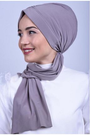 روسری طوسی پنبه پلی استر Moda Asse - کد 887020988