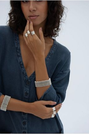 دستبند نقره زنانه 925 عیار OneArjethnic - کد 887044696
