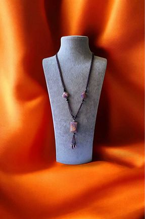 گردنبند جواهر آبی زنانه سنگ Kırmızı Sanat Evi - کد 887029339