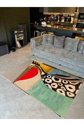 فرش رنگی قابل شستشو Rugs Modern Halı - کد 887035709