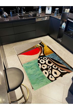 فرش رنگی قابل شستشو Rugs Modern Halı - کد 887035709